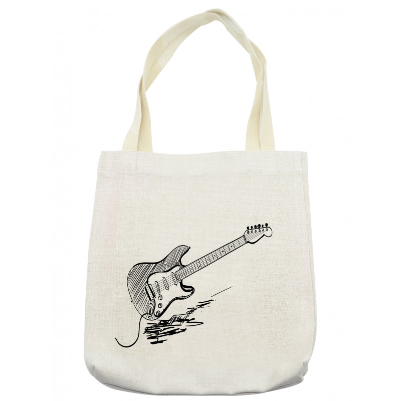 Rock Music Sketch Art Tote Bag