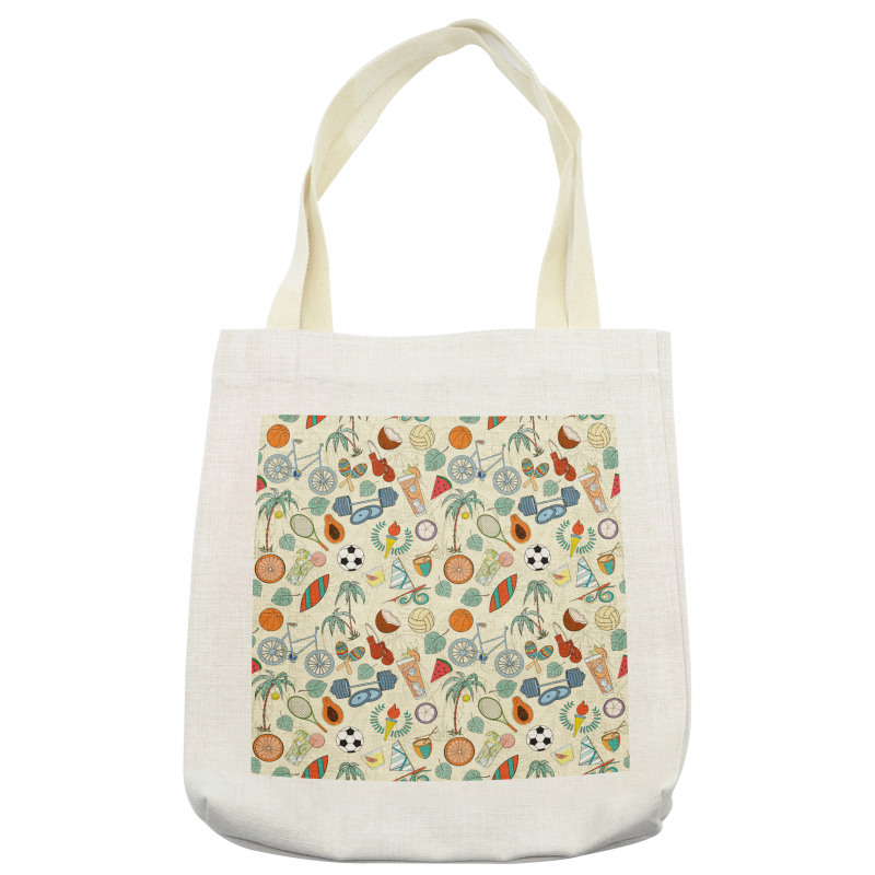 Cartoon Style Elements Tote Bag