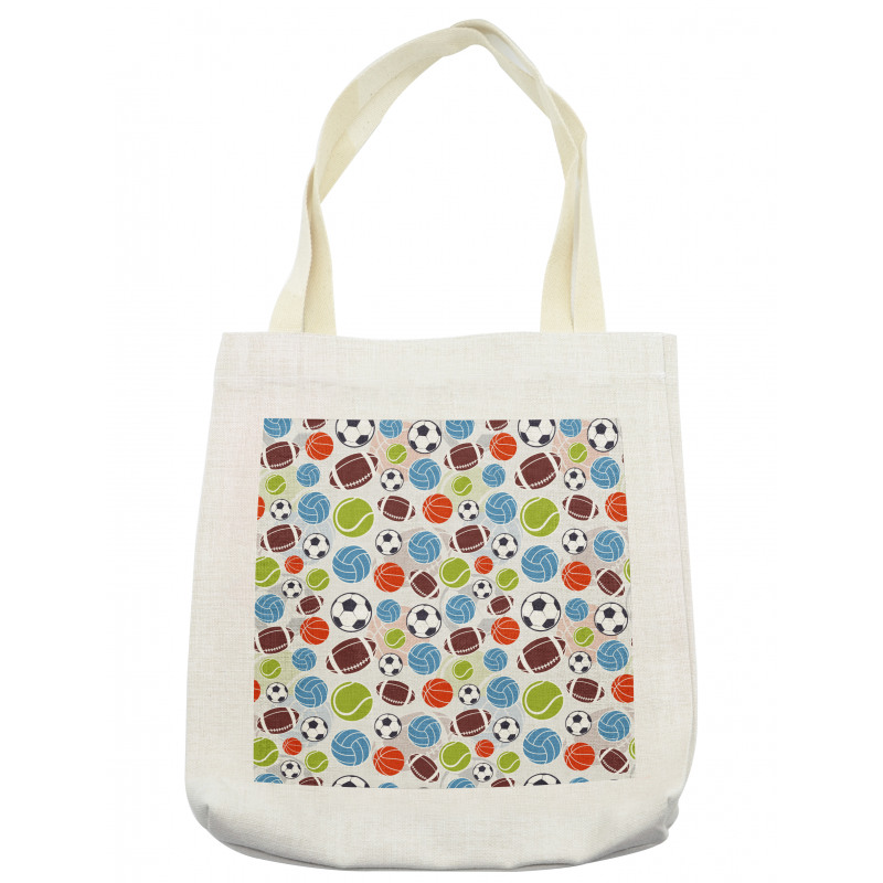 Basketball and Football Tote Bag