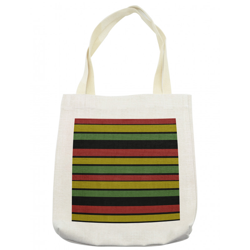 Knitted Rasta Lines Tote Bag