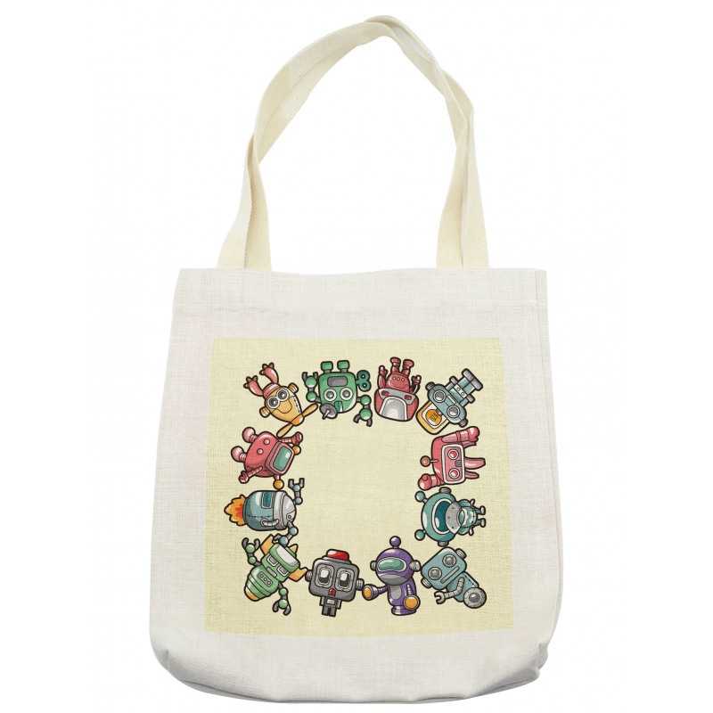 Friendly Robots Toys Tote Bag