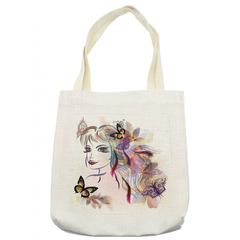 Butterflies with Girl Tote Bag