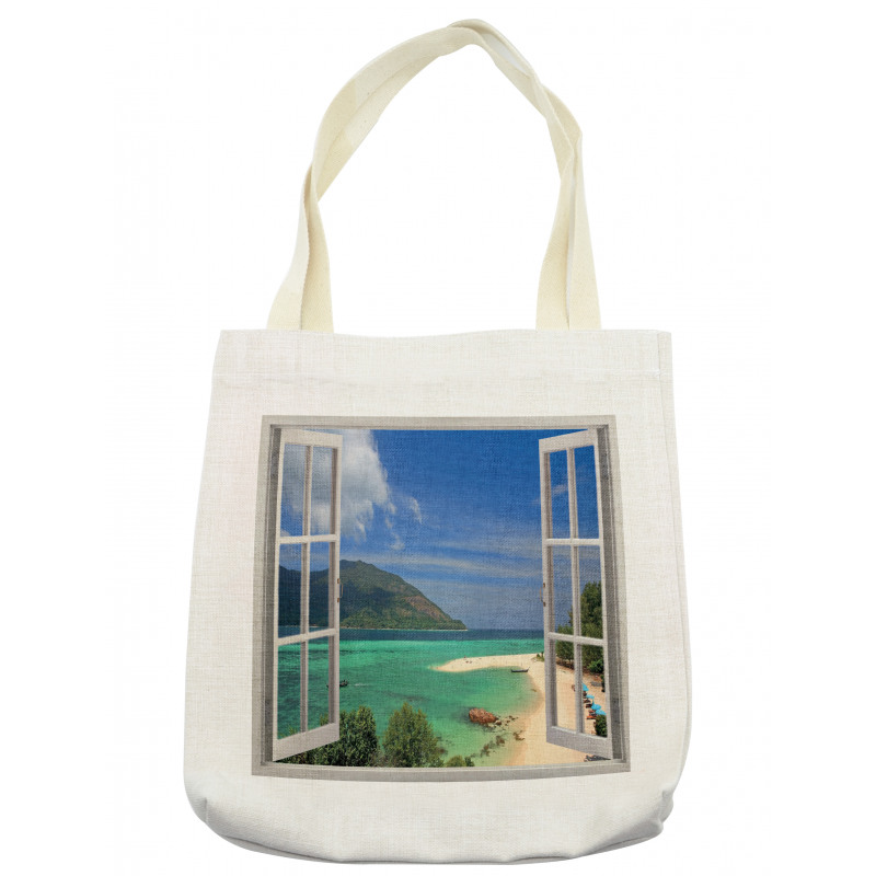 Tropic Scene in Window Tote Bag