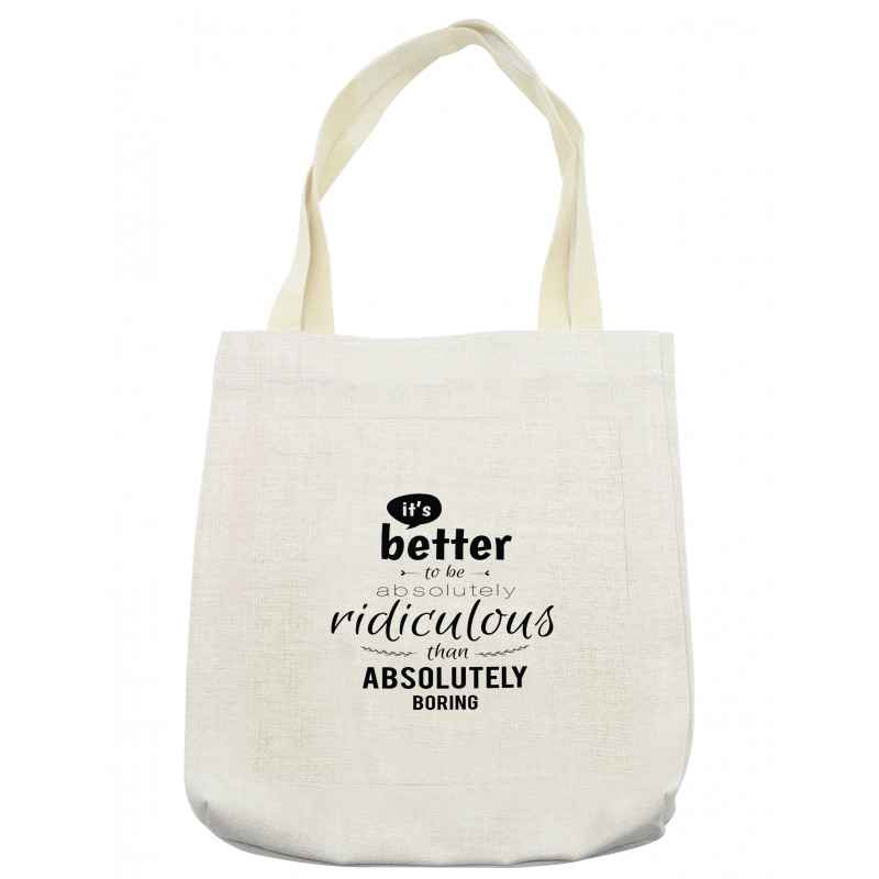 Lettering Pattern Tote Bag