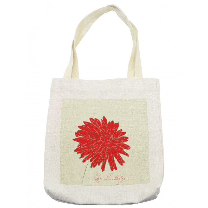 Retro Single Flower Tote Bag