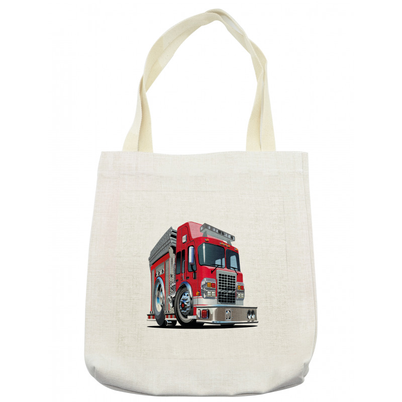 Cartoon Style Firefighter Tote Bag