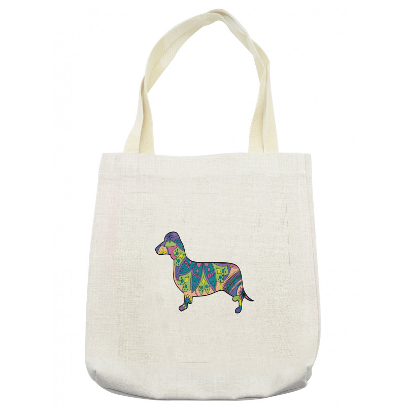 Small Flower Puppy Tote Bag