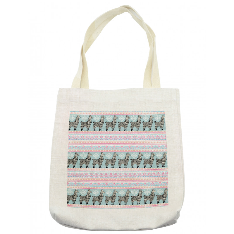 Patterned Alpaca Tote Bag