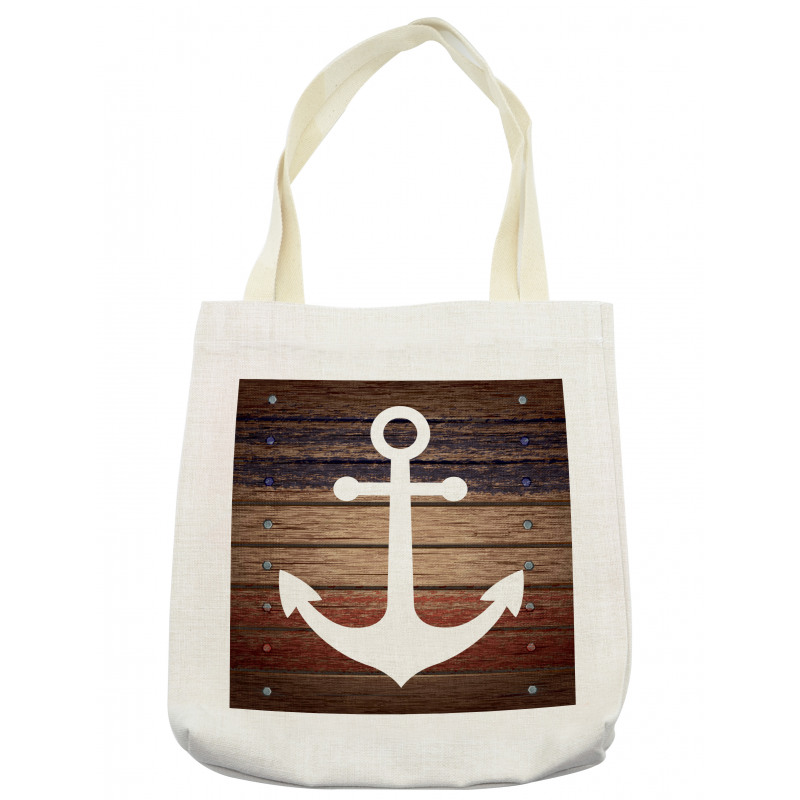 Boat Theme Anchor Motif Tote Bag