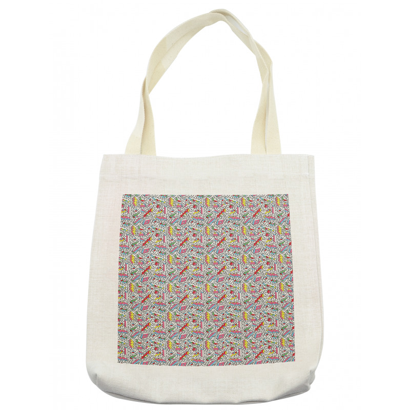 Memphis 90s 3D Shapes Tote Bag