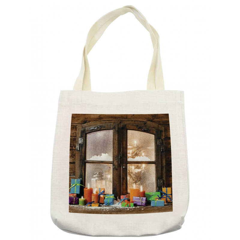 Snow Weather Rustic Style Tote Bag
