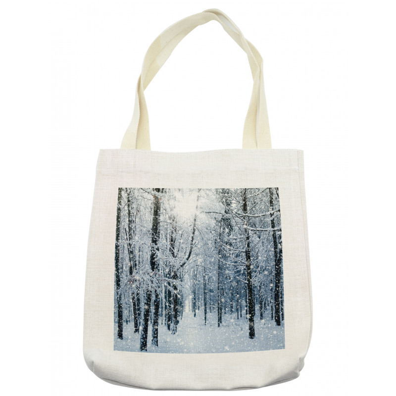 Snow Covered Forest Tote Bag