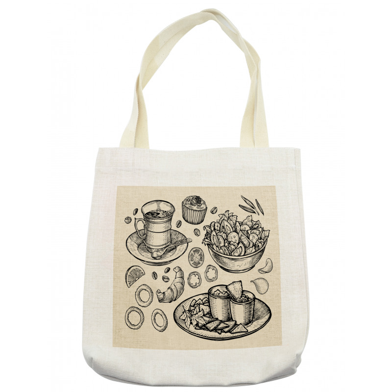 Nachos Croissant Tea Tote Bag