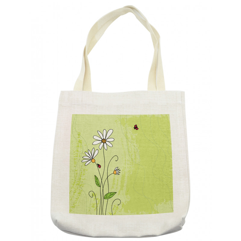 Chamomile Ladybugs Art Tote Bag