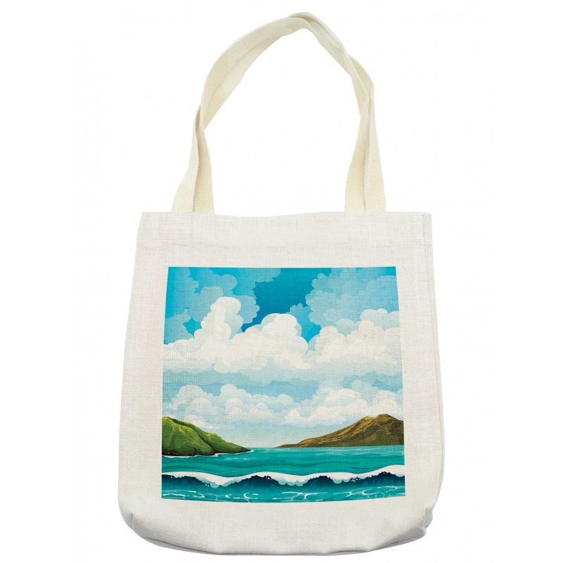 Waves Islands Blue Sky Tote Bag