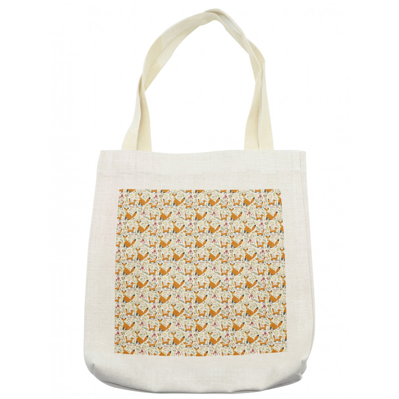 Mother Fox and Baby Tote Bag