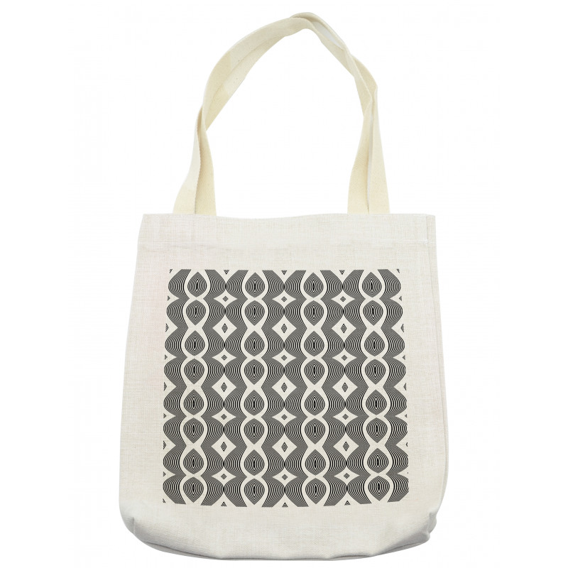 Wavy Lines Op Art Tote Bag