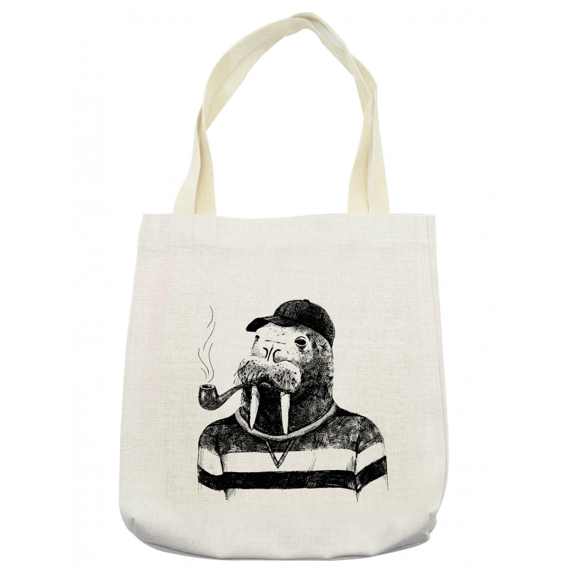 Hipster Walrus Tote Bag