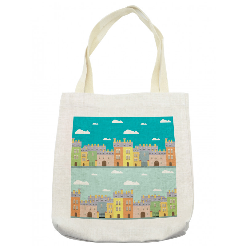 Colorful Cartoon Town Tote Bag