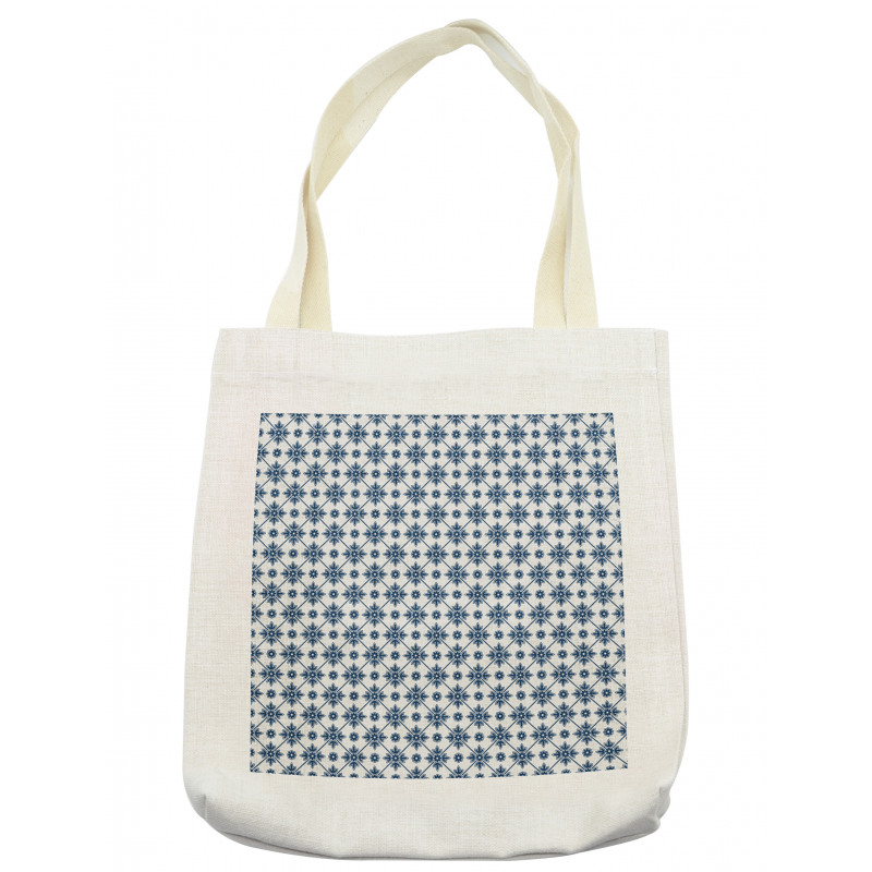 Rhombuses and Flowers Tote Bag