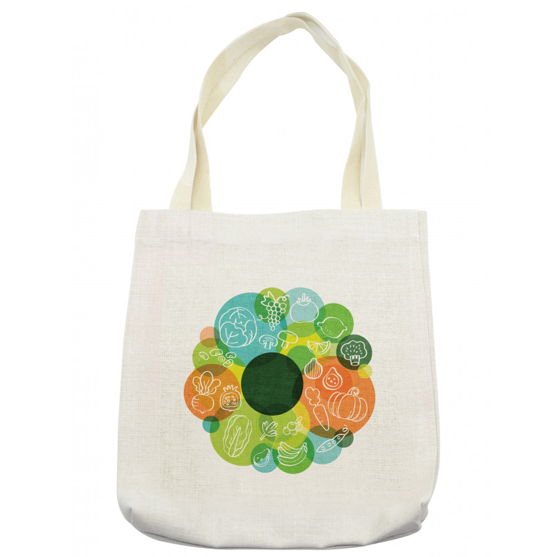 Doodle Vegan Pattern Tote Bag