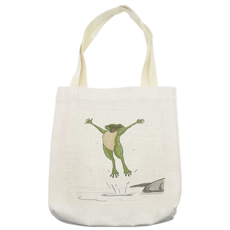 Happy Jumping Toad Humor Tote Bag