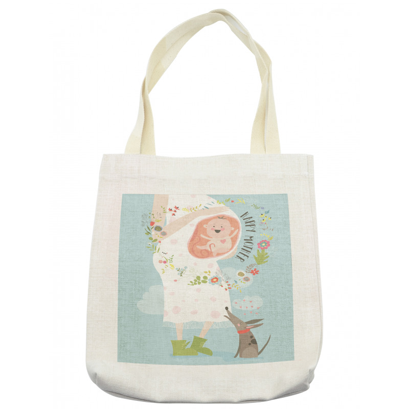 Happy Mother Words Tote Bag