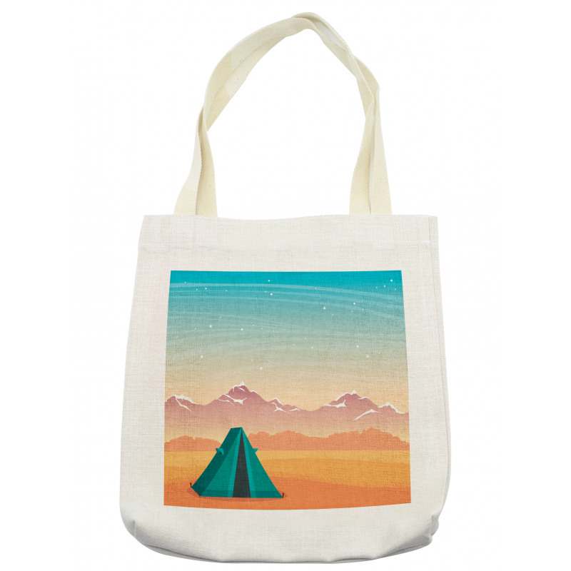 Travel Tent Mountains Tote Bag