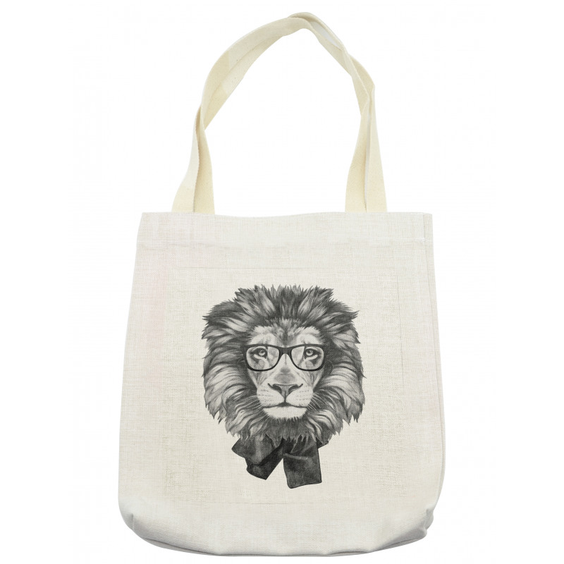 Hipster Animal in Glasses Tote Bag