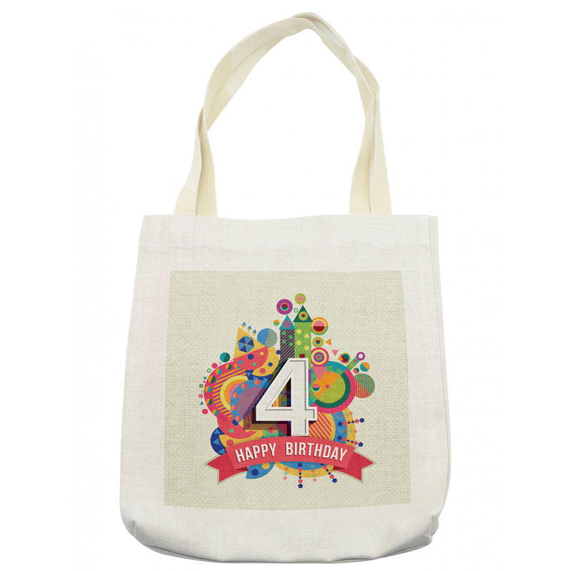 4 Years Old Colorful Tote Bag