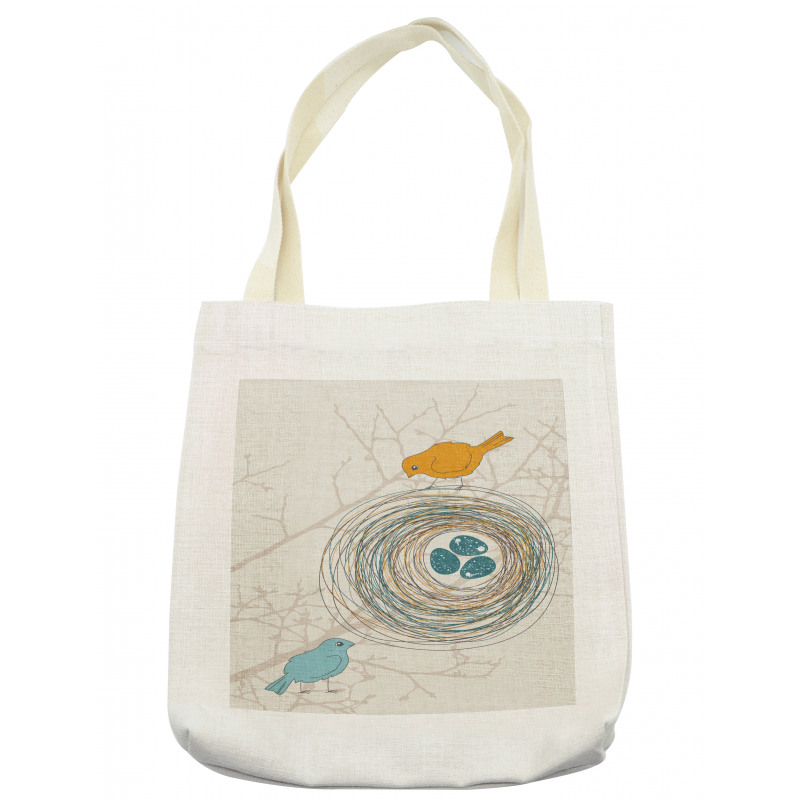 Blue Eggs in Birds Nest Tote Bag