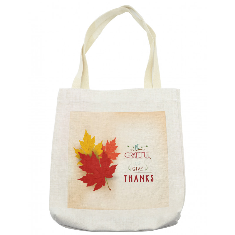 Maple Leaves with Phrase Tote Bag