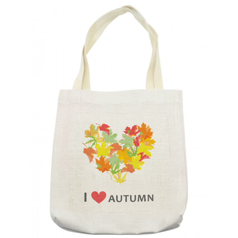 Maple Leaves with Heart Tote Bag