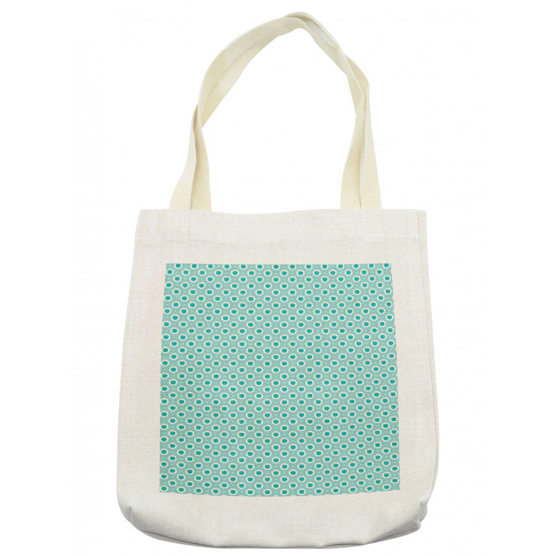 Apples Dots and Flowers Tote Bag