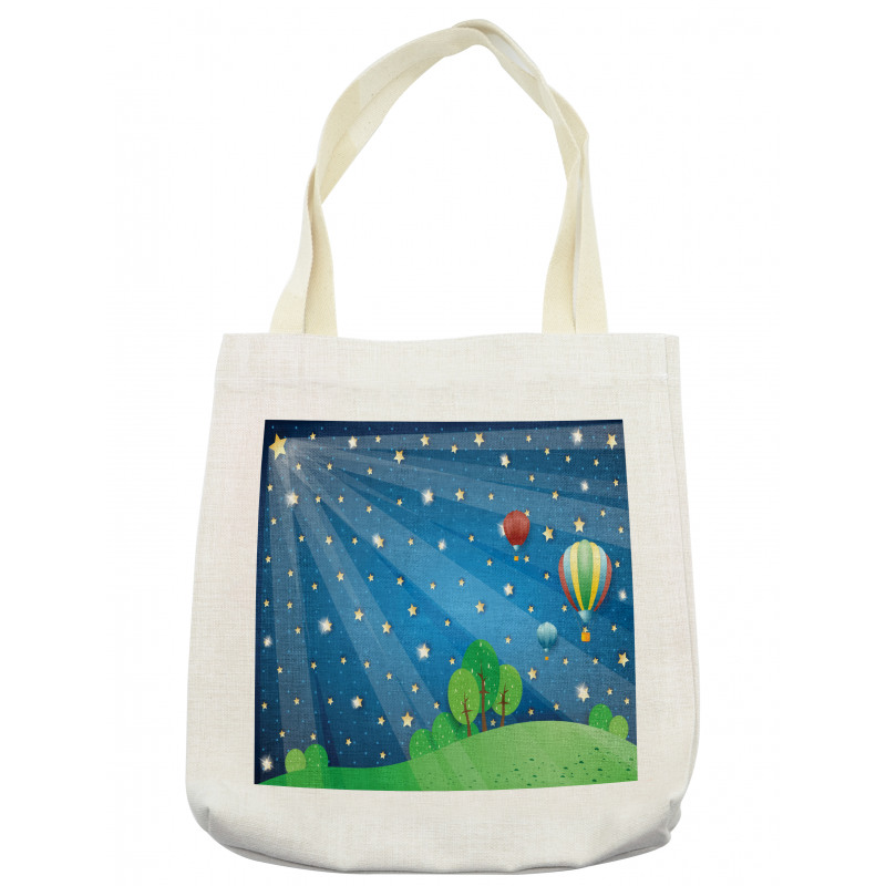 Cartoon Balloons Stars Tote Bag