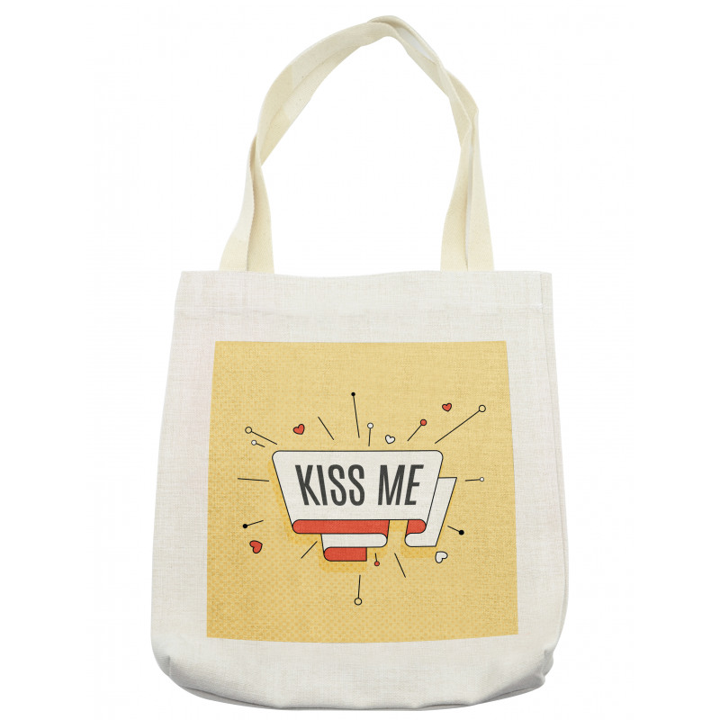 Retro Love Message Tote Bag