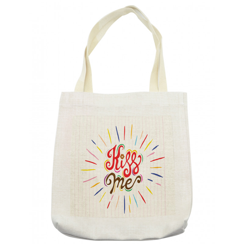 Vintage Words Stripes Tote Bag