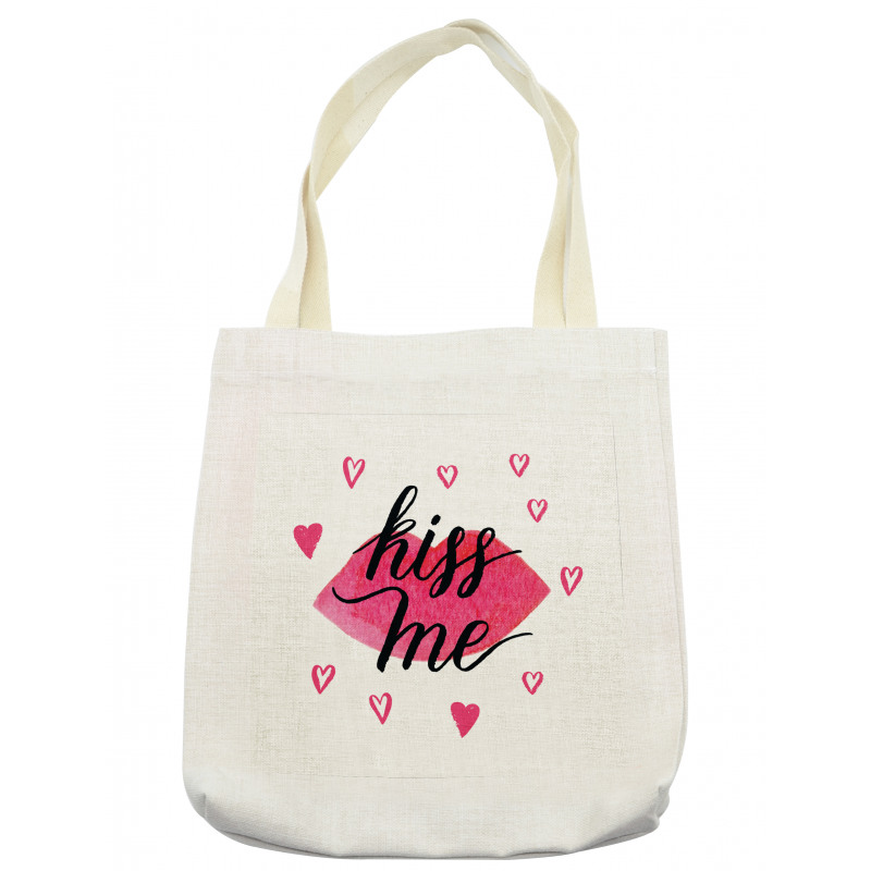 Grunge Hearts Lipstick Tote Bag