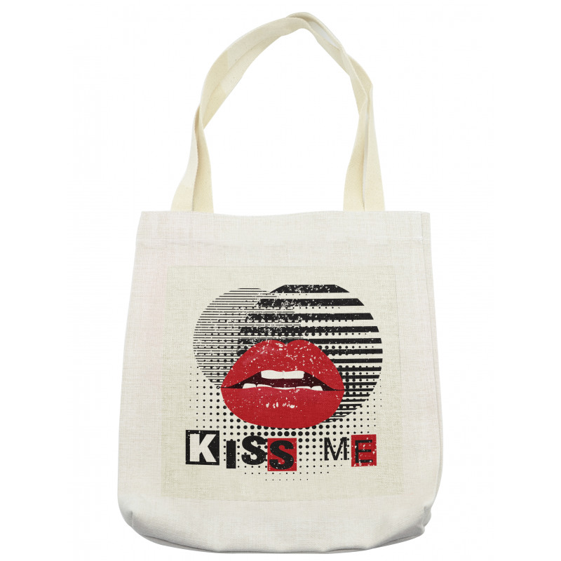 Halftone Circles Motif Tote Bag