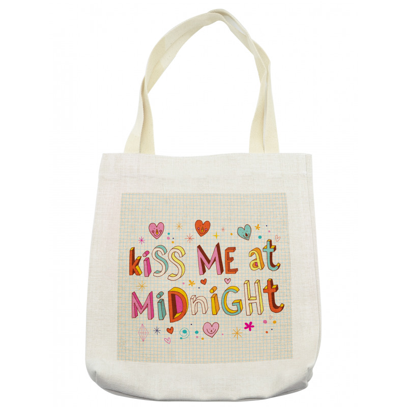 Colorful Letters Words Tote Bag