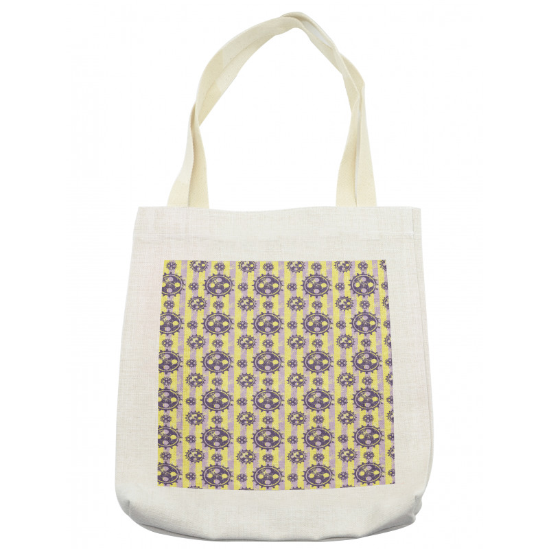 Graphic Wheel Pattern Tote Bag