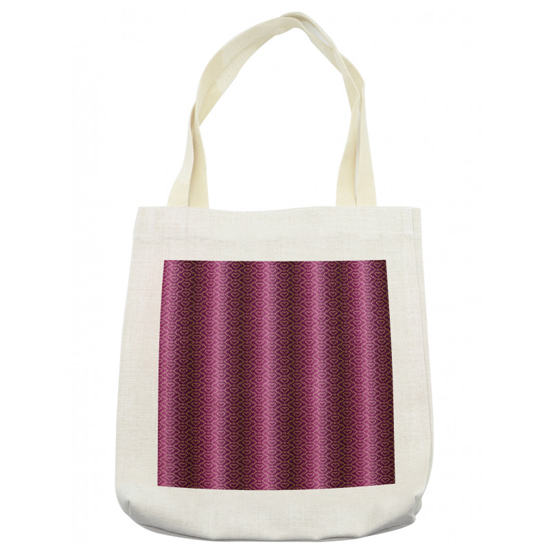 Zigzag and Hearts Tote Bag