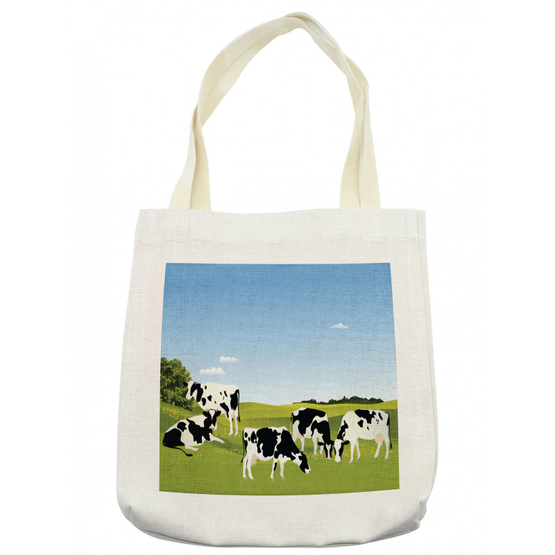 Graphic Domestic Cows Tote Bag