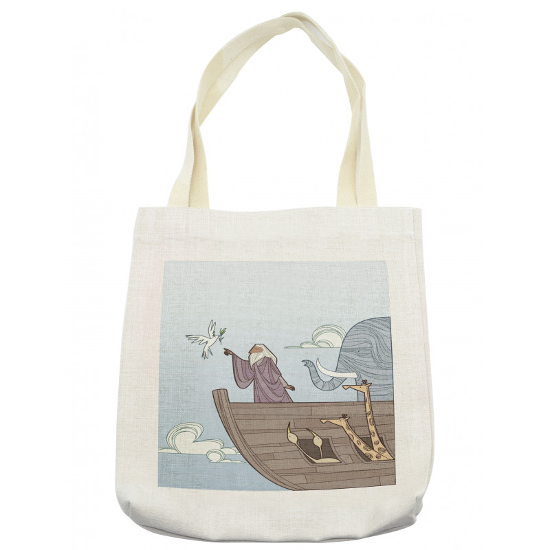 Old Man and Dove Ancient Tote Bag