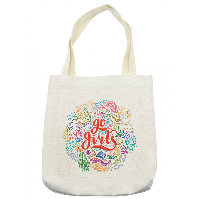 Go Girls Lettering Art Tote Bag