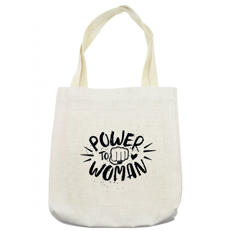 Power Woman Fist Shape Tote Bag