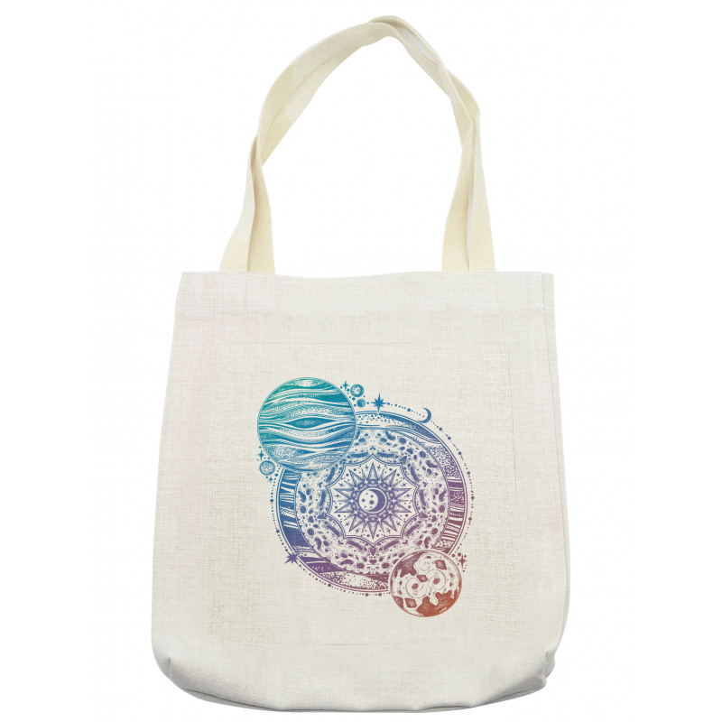 Moon and Planet Tote Bag