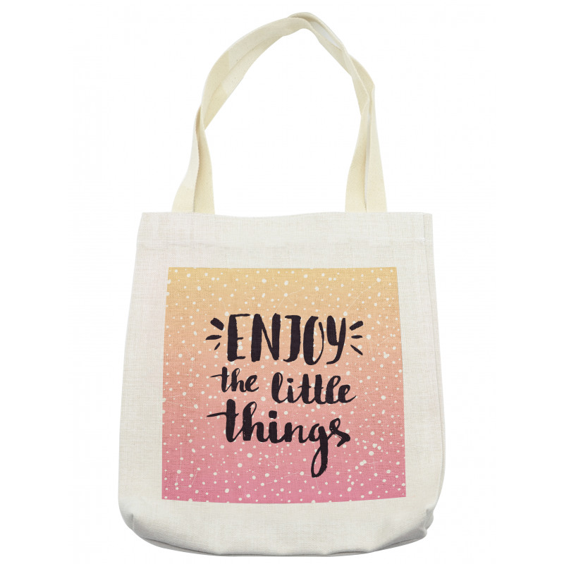 Ombre Dots and Slogan Tote Bag