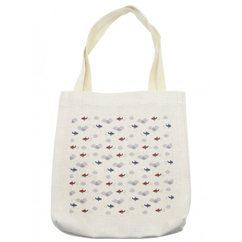 Cartoon Planes in Sky Tote Bag