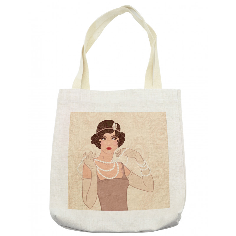 Brunette Flapper Tote Bag